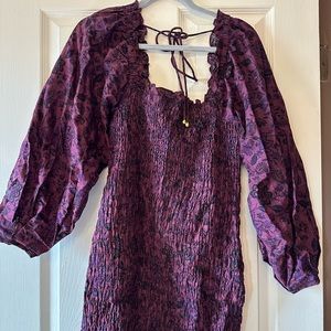 Free people size M smock it to me mini dress NWT